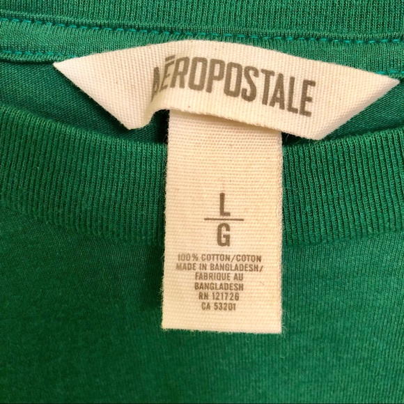 Aeropostale Large T-Shirt Green Property of NY - Picture 4 of 6